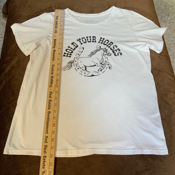 Anthropologie Retro Brand Short Sleeve T Sz L White 100% Cotton - Picture 7 of 10